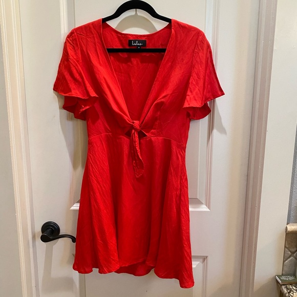 Lulu’s Tie Front Skater Dress - Picture 6 of 7